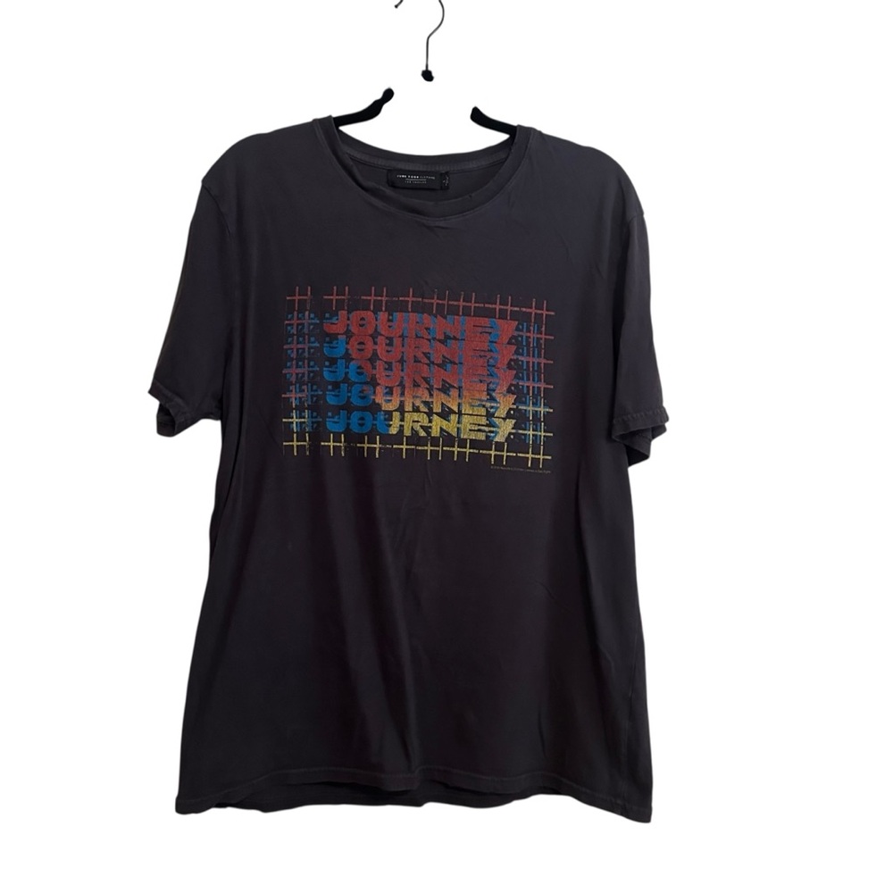 Junk Food Clothing Dark Gray Journey Don’t Stop Believin Graphic Band Tee Size L